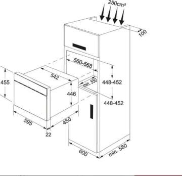 FRANKE FMW 45 CL G ON Nero Classicline 45 cm. Mikrodalga