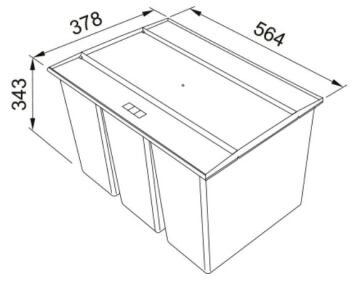 FRANKE Easysort 600-1-4 ÇÖP KOVASI