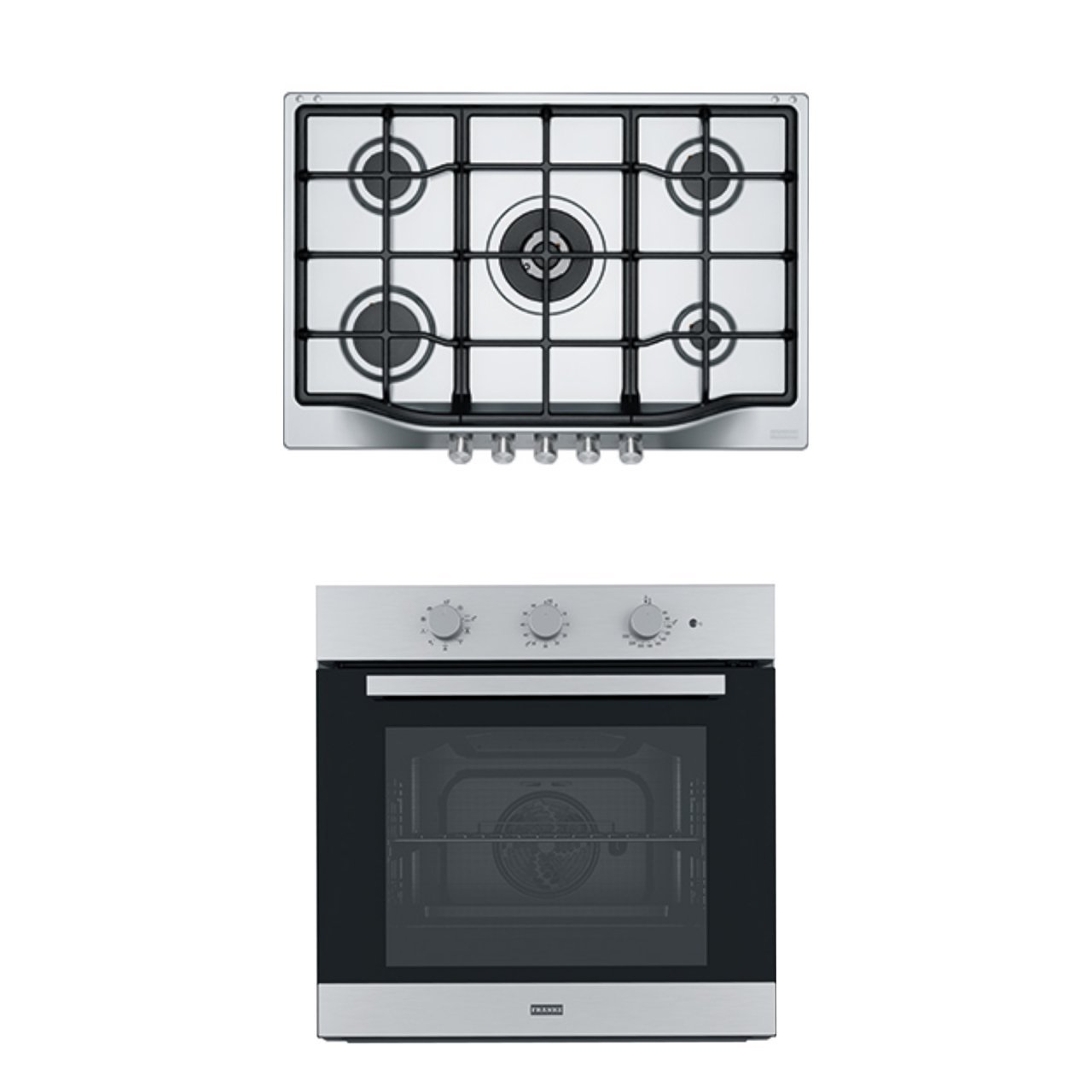 FRANKE FHTL 755 4G TC XS  C OCAK FSL 82 H XS FIRIN 2Lİ İNOX ANKASTRE SET​