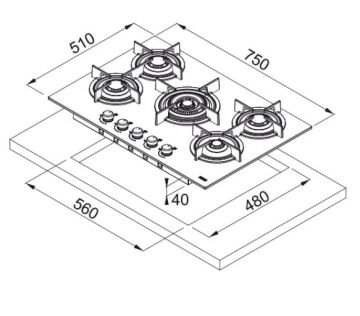 TEŞHİR FRANKE FHCR 755 4G HE BK C OCAK