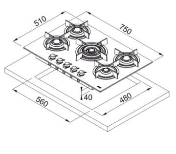 TEŞHİR FRANKE FHCR 755 4G HE BK C OCAK