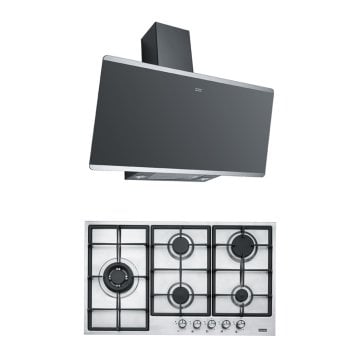 FRANKE FPJ 915 V BK DAVLUMBAZ FHNL 905 4G OCAK 2Lİ ANKASTRE SET