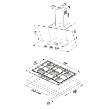 FRANKE FPJ 915 V BK DAVLUMBAZ FHTL 755 4G TC OCAK 2Lİ SET