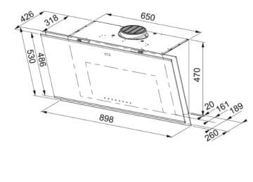TEŞHİR FRANKE FMY PRO 907 FM BK/BK Black Glass+Black DAVLUMBAZ