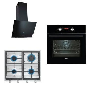 TEKA TVT 60.1 DAVLUMBAZ EX 60.1 4G AI AL CI OCAK HAK 625 BK FIRIN ANKASTRE SİYAH-İNOX SET