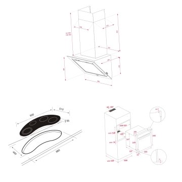 TEKA DLV 98660 BK TOS DAVLUMBAZ VR 90 4G AI AL TR CI OCAK HLB 8600 BK FIRIN SİYAH ANKASTRE SET