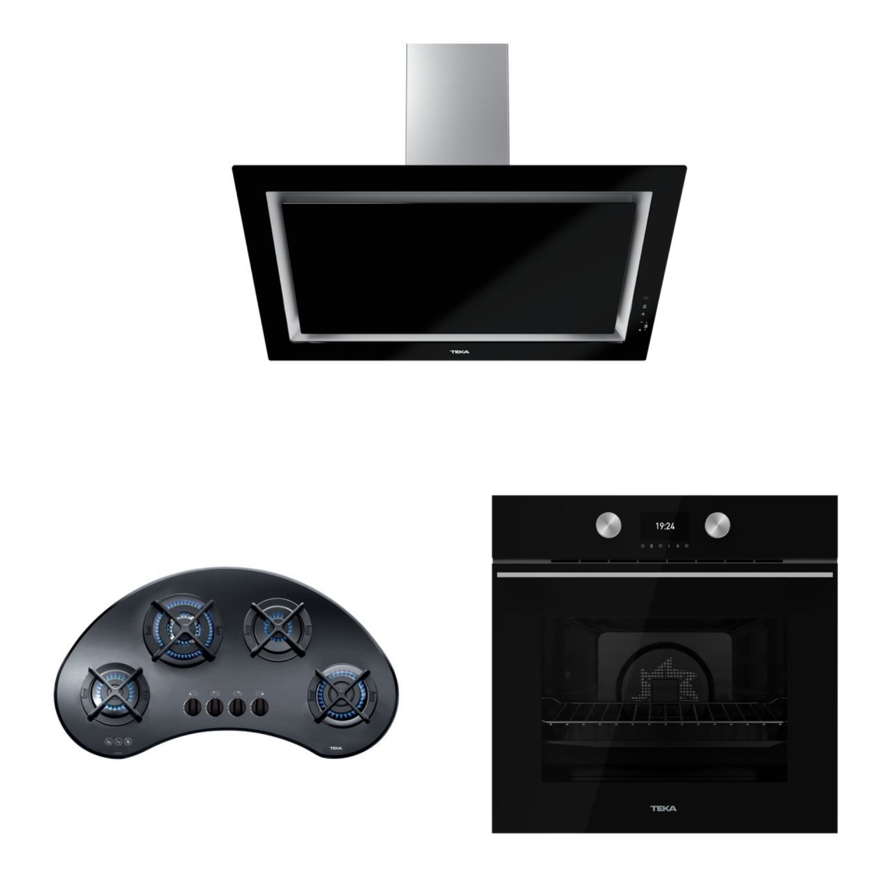 TEKA DLV 98660 BK TOS DAVLUMBAZ VR 90 4G AI AL TR CI OCAK HLB 8600 BK FIRIN SİYAH ANKASTRE SET