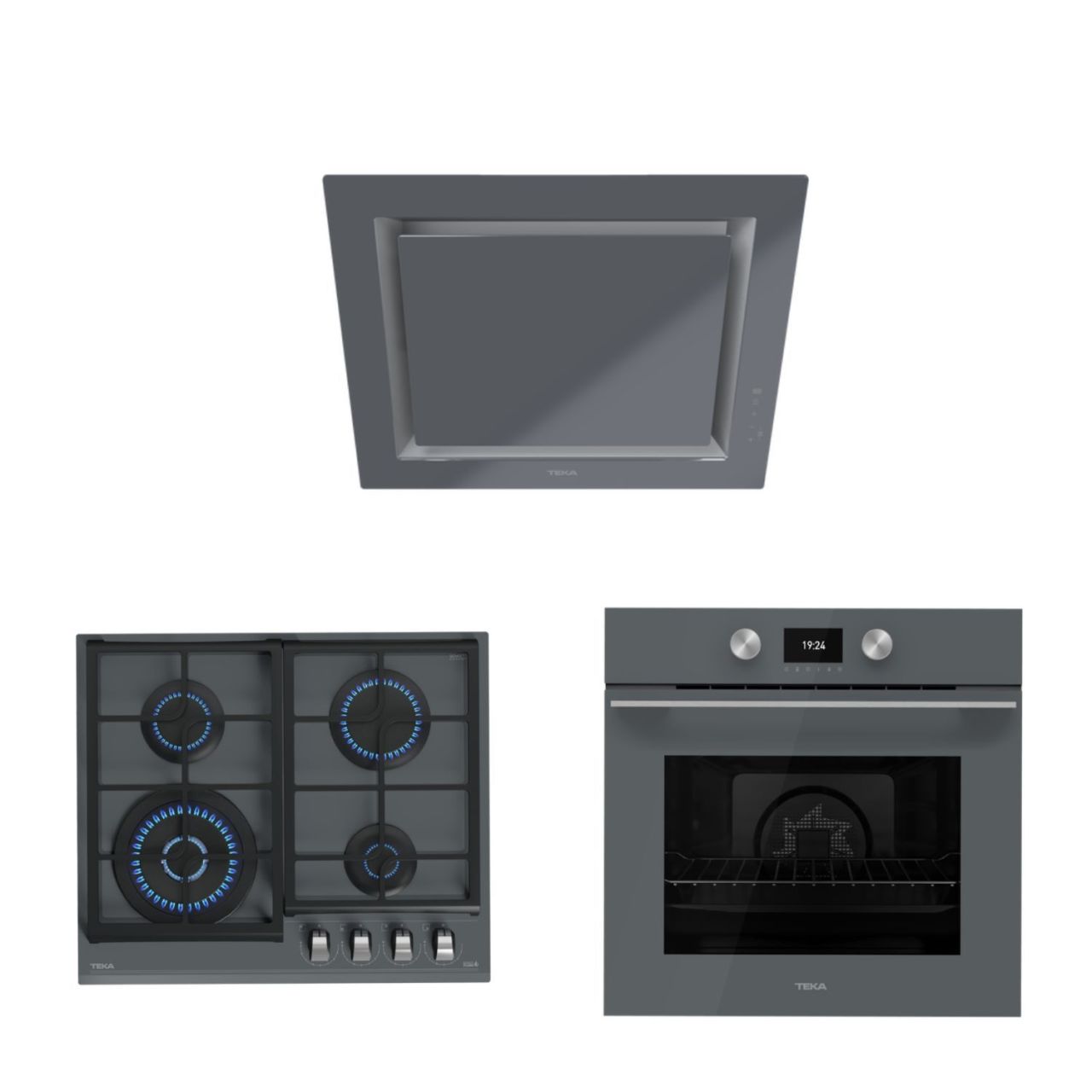 TEKA DLV 68660 ST TOS DAVLUMBAZ GZC 64320 XBC ST OCAK HLB 8600 ST FIRIN STONE GREY ANKASTRE SET