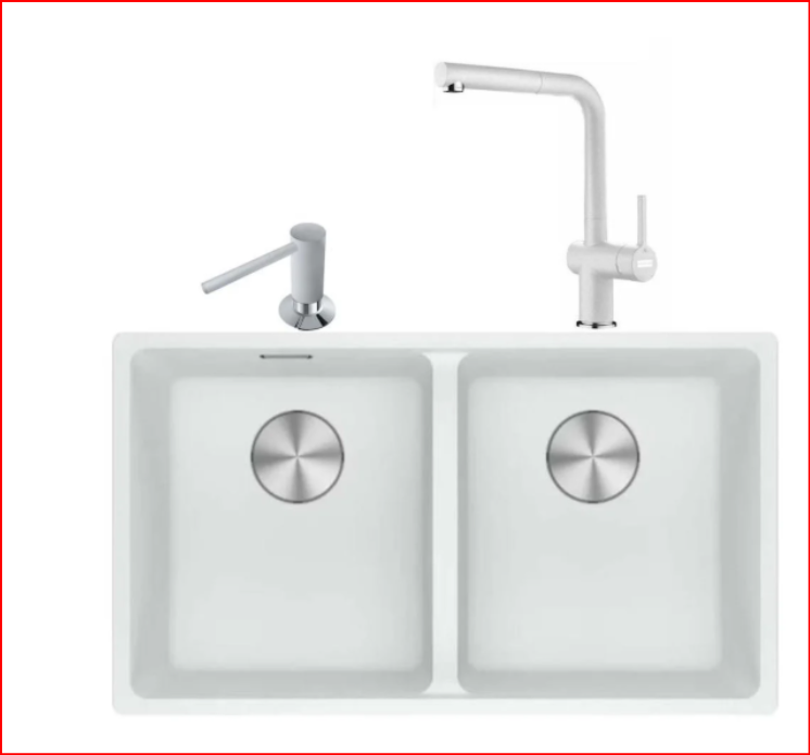 FRANKE MARIS MRG 120-35-35 BİANCO KAMPANYALI GRANİT EVİYE SETİ