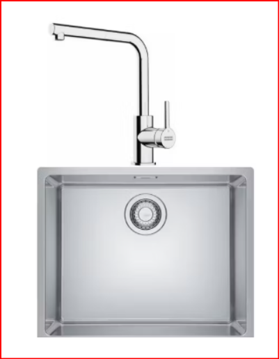 FRANKE KAMPANYALI MARIS MRX 110-50 TEK GÖZLÜ EVİYE - LİNA L KROM PULLOUT ARMATÜR