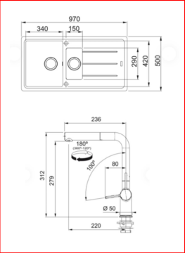 FRANKE KAMPANYALI  BASIS BFG 651 1,5 GÖZLÜ OYSTER GRANİT EVİYE