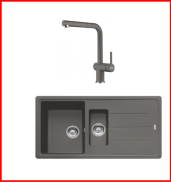 FRANKE KAMPANYALI  BASIS BFG 651 1,5 GÖZLÜ STONE GREY GRANİT EVİYE