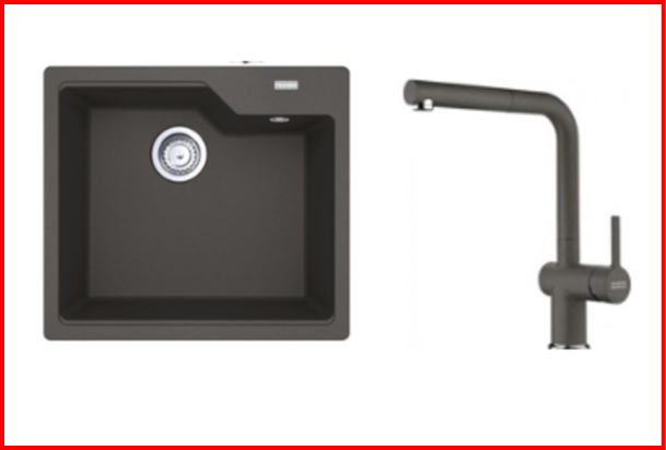 FRANKE KAMPANYALI URBAN UBG 610-56 TEK GÖZLÜ SLATE GREY GRANİT EVİYE+ARMATÜR