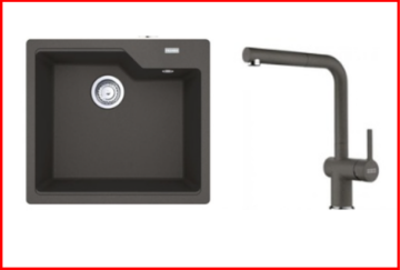 FRANKE KAMPANYALI URBAN UBG 610-56 TEK GÖZLÜ SLATE GREY GRANİT EVİYE+ARMATÜR