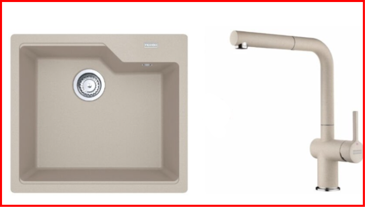 FRANKE KAMPANYALI URBAN UBG 610-56 TEK GÖZLÜ SAHARA GRANİT EVİYE+ARMATÜR