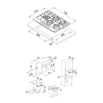 FRANKE FHMA 755 4G DCL OY C OCAK FMA 86 H OY FIRIN OYSTER ANKASTRE MARİS 2Lİ SET​