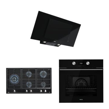 TEKA DVT 98660 TBS BK DAVLUMBAZ GZC 95320 XBC OCAK HLB 8600 BK FIRIN SİYAH ANKASTRE SET