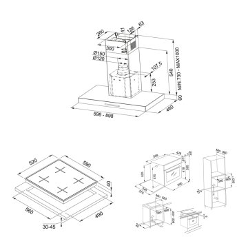 FRANKE FCR 625 TC BK/XS NG/600 DAVLUMBAZ FHNS 604 4G BK C OCAK FSL 86 H XS FIRIN İNOX-SİYAH ANKASTRE SET