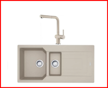 FRANKE KAMPANYALI URBAN UBG 651-100 1,5 GÖZLÜ SAHARA GRANİT EVİYE+ARMATÜR