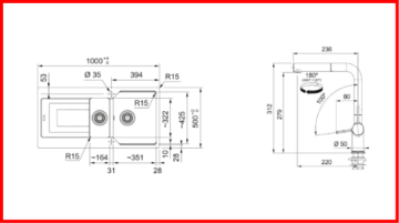 FRANKE KAMPANYALI URBAN UBG 651-100 1,5 GÖZLÜ SAHARA GRANİT EVİYE+ARMATÜR