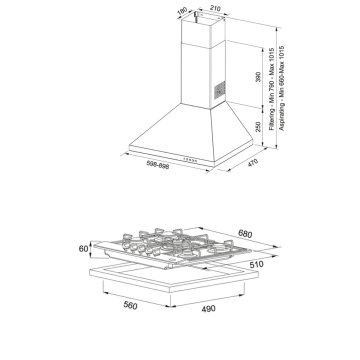 FRANKE FHNL 705 4G TC XS E OCAK FDL 9065 XS DAVLUMBAZ 2Lİ ANKASTRE SET
