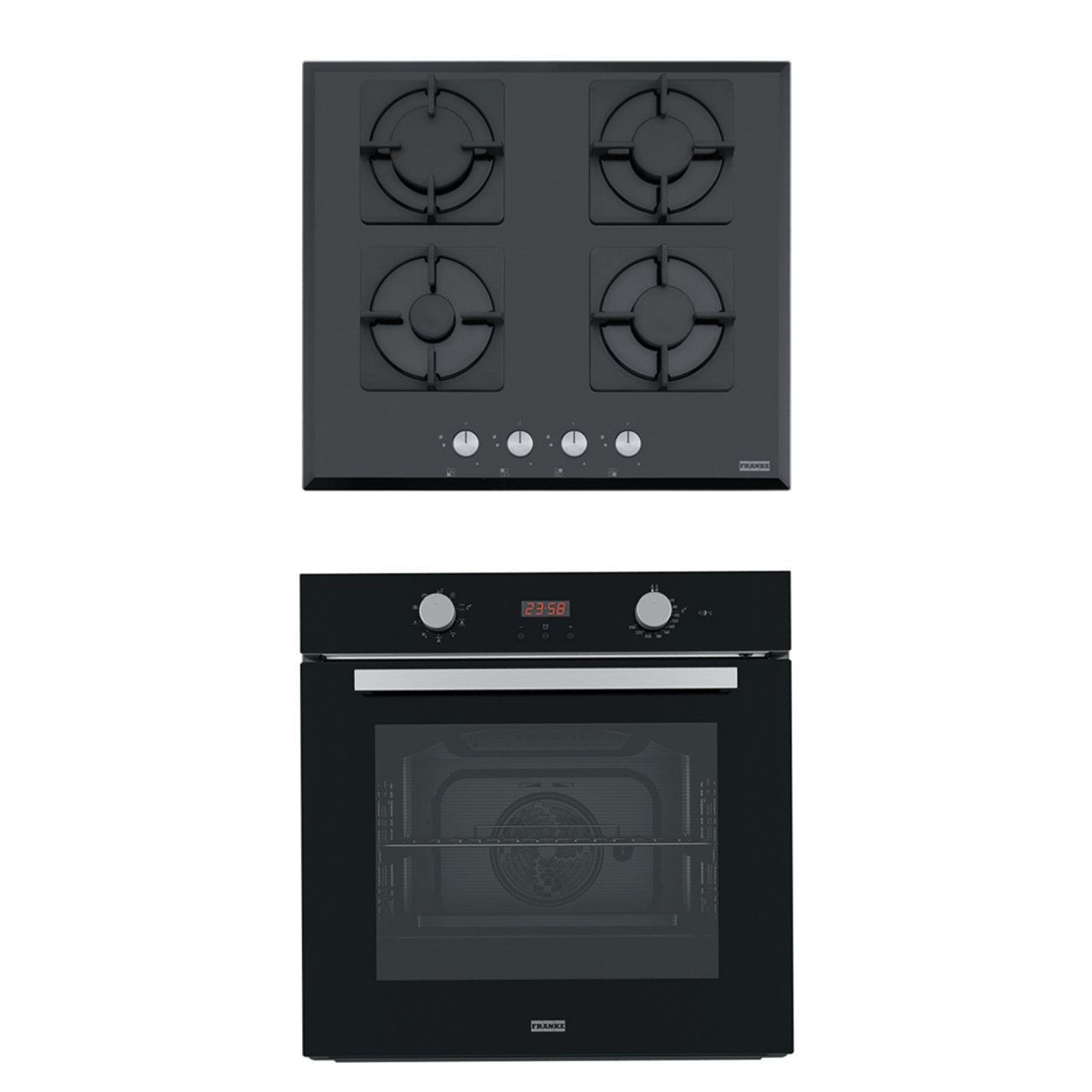 FRANKE FHNS 604 BK C SİYAH CAM OCAK FSL 86 H BK SİYAH FIRIN 2Lİ ANKASTRE SET