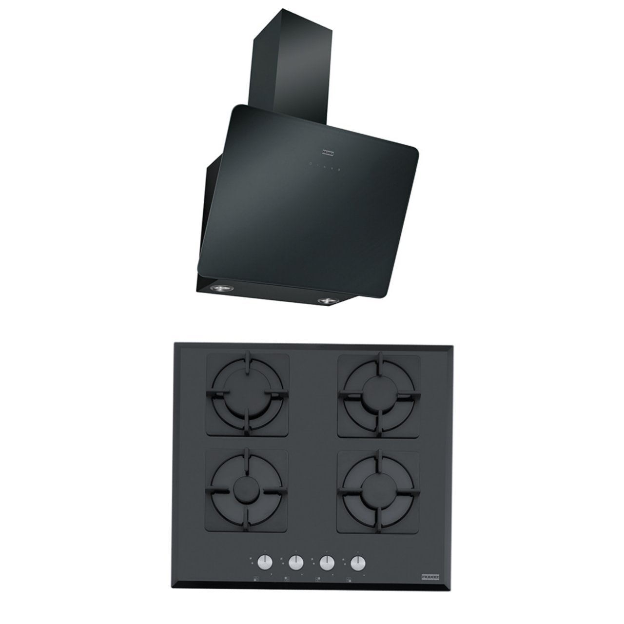 FRANKE FPJ 615 V BK A 60 CM SİYAH DAVLUMBAZ FHNS 604 4G BK C 60 CM SİYAH CAM OCAK 2Lİ ANKASTRE SET​