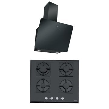 FRANKE FPJ 615 V BK A 60 CM SİYAH DAVLUMBAZ FHNS 604 4G BK C 60 CM SİYAH CAM OCAK 2Lİ ANKASTRE SET​