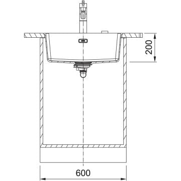 FRANKE MRG 210/110-52 NERO TEZGAH ALTI/SIFIR MARİS GRANİT EVİYE
