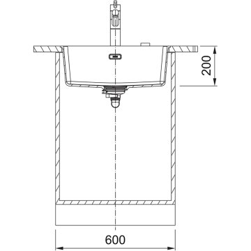 FRANKE MRG 210/110-52 AVENA TEZGAH ALTI/SIFIR MARİS GRANİT EVİYE