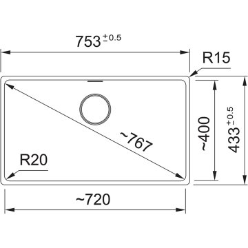 FRANKE MRG 210/110-72 TEZGAH ALTI/SIFIR BİANCO GRANİT MARİS EVİYE