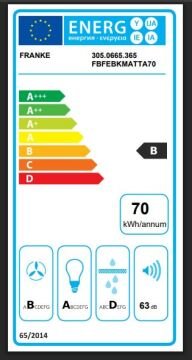 FRANKE FBFE BK MATT A70 MATT BLACK INCA LUX 3.0 ASPİRATÖR