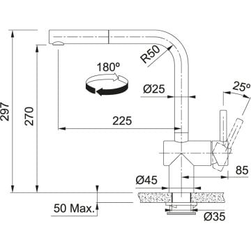 FRANKE ATLAS NEO SENSOR SPİRALLİ İNOX ARMATÜR