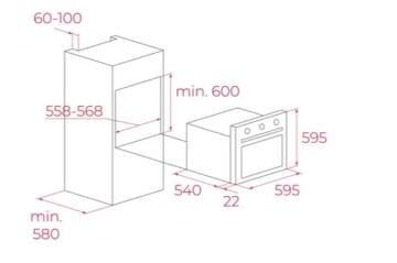 TEKA HEB 723 BK 6 PROGRAMLI SİYAH ANKASTRE FIRIN