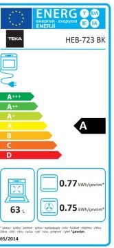 TEKA HEB 723 BK 6 PROGRAMLI SİYAH ANKASTRE FIRIN