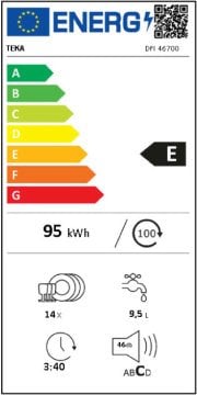TEKA DFI 46700 TTM 7 YIKAMA PROGRAMLI TAM ANKASTRE BULAŞIK MAKİNESİ