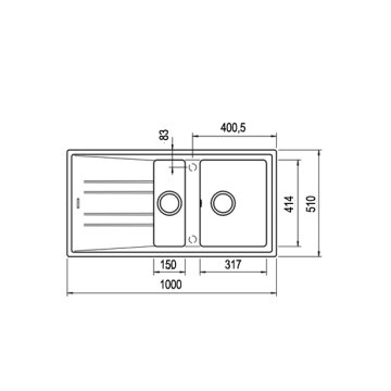 TEKA STONE 60 B-TG 1½B 1D STONE GREY 1,5 GÖZLÜ TEZGAH ÜSTÜ TEGRANİT EVİYE