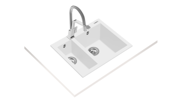 TEKA FORSQUARE 590 TG ARCTİC WHİTE  TEZGAH ÜSTÜ EVİYE