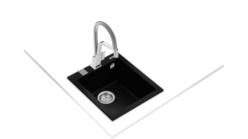 TEKA  FORSQUARE 34.40 TG TEK HAZNELİ TEZGAH ÜSTÜ BLACK EVİYE