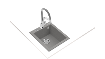 TEKA FORSQUARE 34.40 TG TEK HAZNELİ TEZGAH ÜSTÜ STONE GREY EVİYE