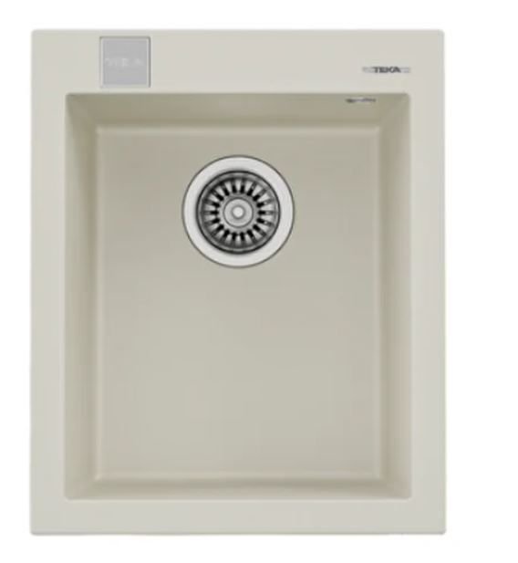 TEKA FORSQUARE 34.40 TG TEK HAZNELİ TEZGAH ÜSTÜ BRİGHT CREAM EVİYE