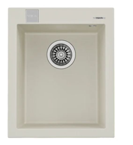 TEKA FORSQUARE 34.40 TG TEK HAZNELİ TEZGAH ÜSTÜ BRİGHT CREAM EVİYE