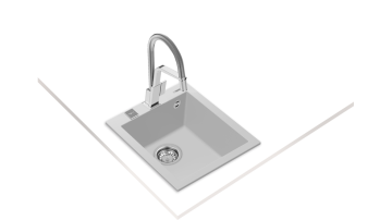 TEKA FORSQUARE 34.40 TG TEK HAZNELİ TEZGAH ÜSTÜ ARTİC WHİTE EVİYE