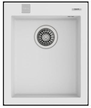 TEKA FORSQUARE 34.40 TG TEK HAZNELİ TEZGAH ÜSTÜ ARTİC WHİTE EVİYE