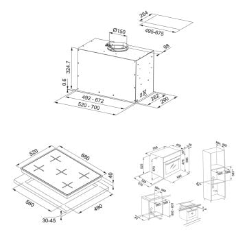 FRANKE FBFE WH MATT A70 ASPİRATÖR FHNS 705 4G TC WH C OCAK FSL 86 H WH FIRIN BEYAZ ANKASTRE SET​