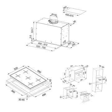 FRANKE FBFE BK MATT A70 ASPİRATÖR FHNG 705 4G TC BK C OCAK FMA 86 H BK FIRIN SİYAH ANKASTRE SET