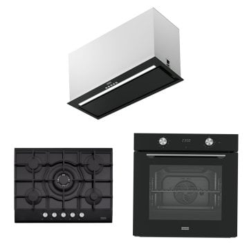 FRANKE FBFE BK MATT A70 ASPİRATÖR FHNG 705 4G TC BK C OCAK FMA 86 H BK FIRIN SİYAH ANKASTRE SET