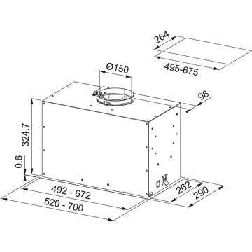 FRANKE FBFE BK MATT A70 ASPİRATÖR FHNL 705 4G TC XS E OCAK 2Lİ ANKASTRE SET