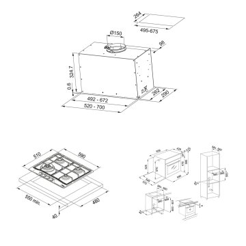 FRANKE FBFE BK MATT A52 ASPİRATÖR FHTL 604 3G TC XS C OCAK FSL 82 H XS FIRIN İNOX ANKASTRE SET