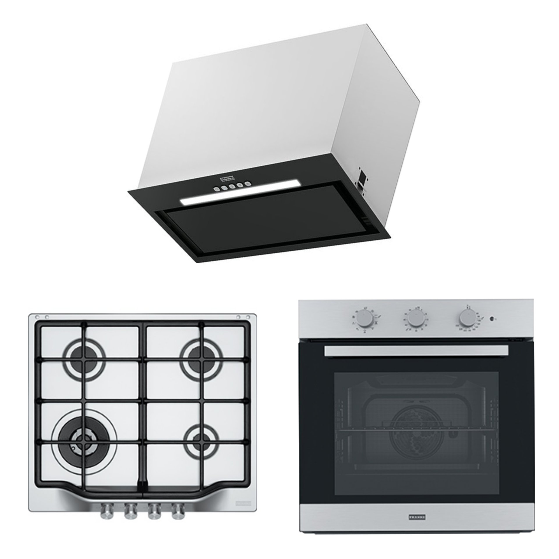 FRANKE FBFE BK MATT A52 ASPİRATÖR FHTL 604 3G TC XS C OCAK FSL 82 H XS FIRIN İNOX ANKASTRE SET